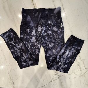 Women's Black Tie-Dye Leggings